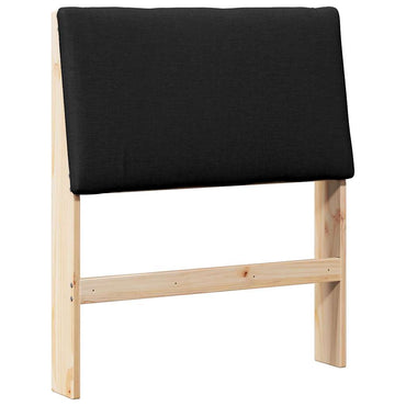 vidaXL Gepolstertes Kopfteil Schwarz 80 cm Massives Kiefernholz