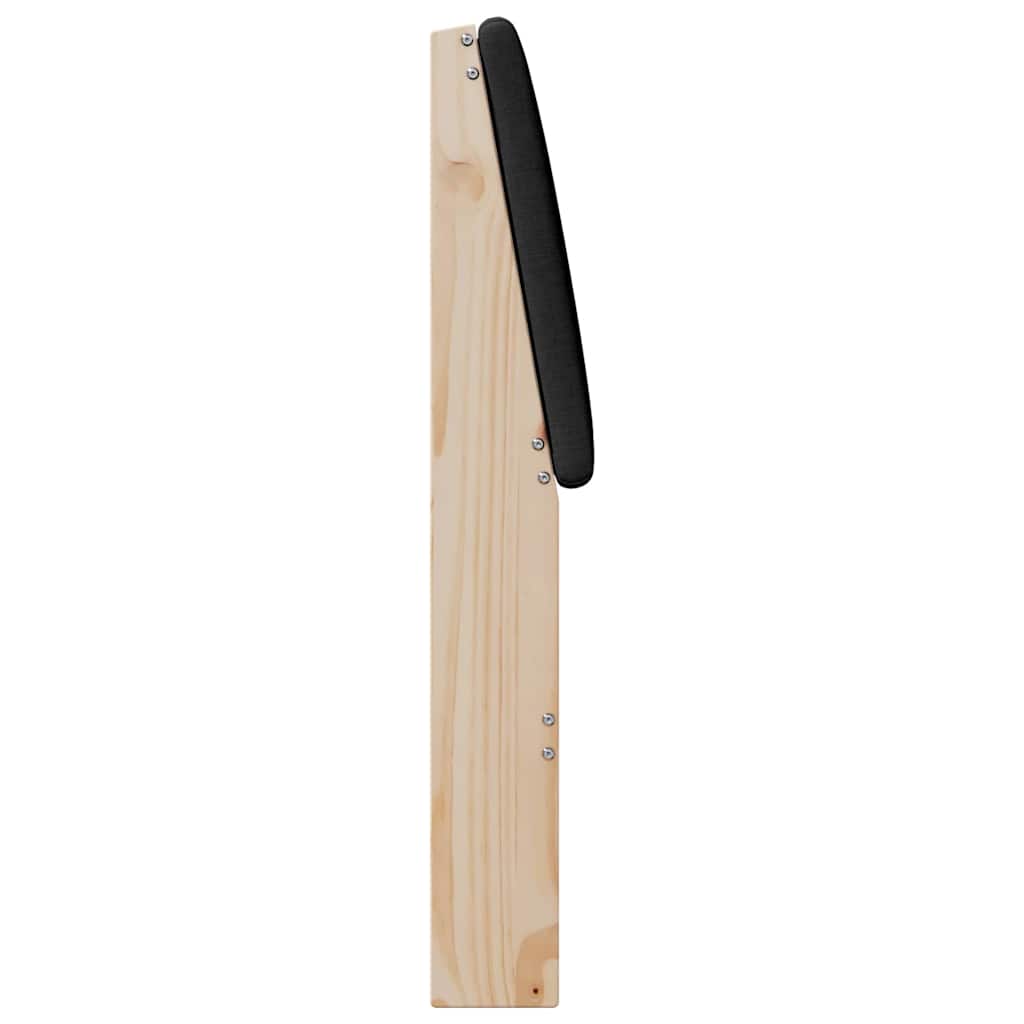 vidaXL Gepolstertes Kopfteil Schwarz 80 cm Massives Kiefernholz