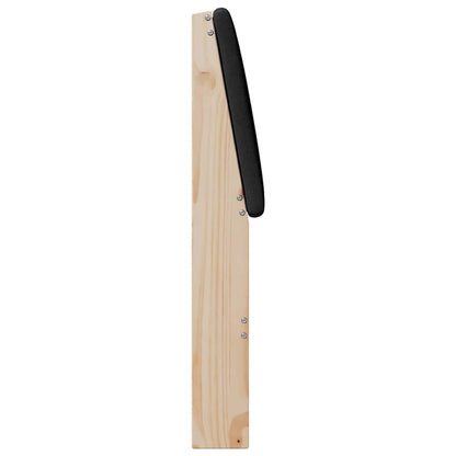 vidaXL Gepolstertes Kopfteil Schwarz 80 cm Massives Kiefernholz