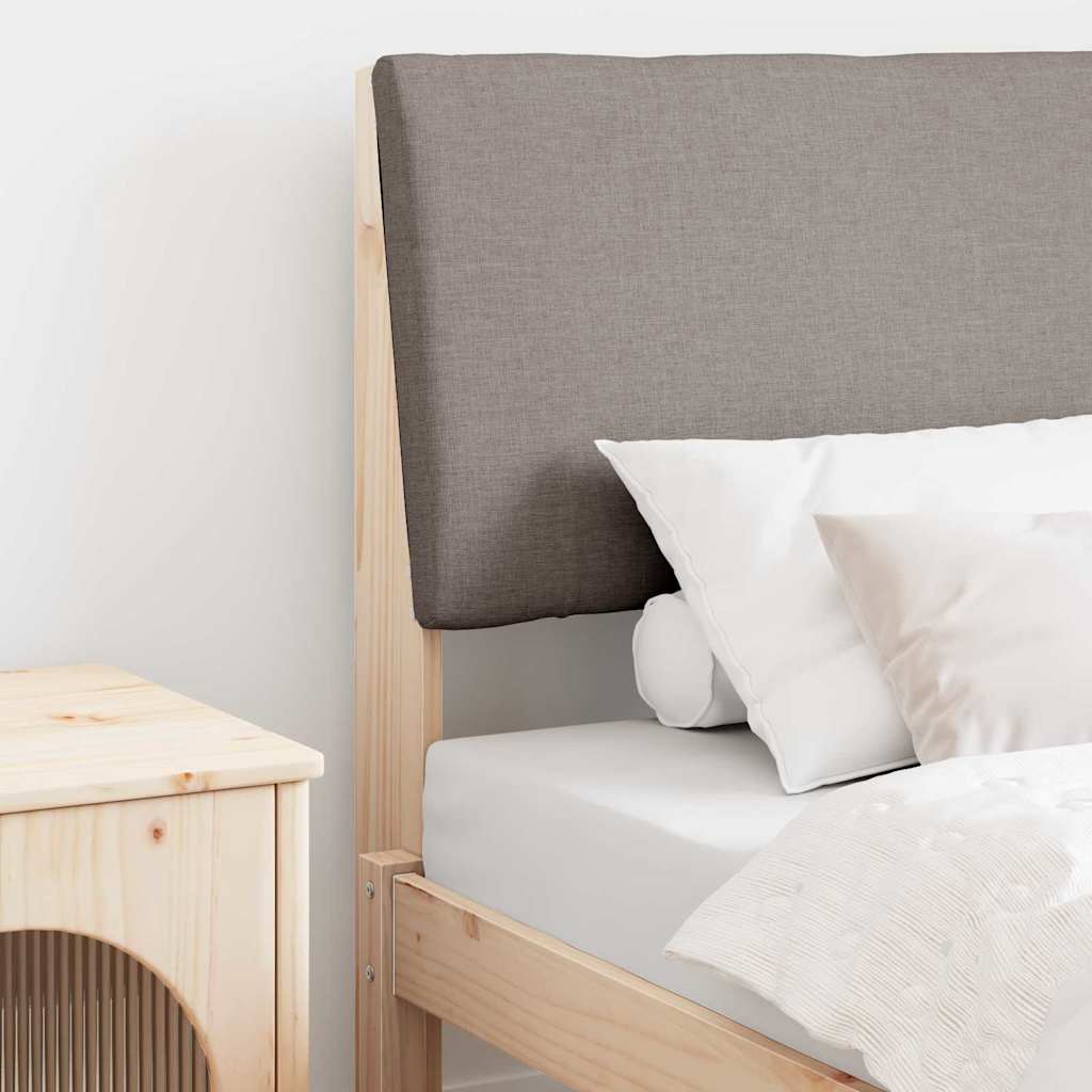 vidaXL Gepolstertes Kopfteil Taupe 80 cm Massives Kiefernholz