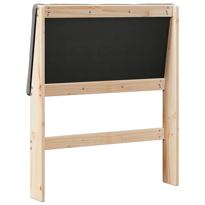 vidaXL Gepolstertes Kopfteil Taupe 80 cm Massives Kiefernholz