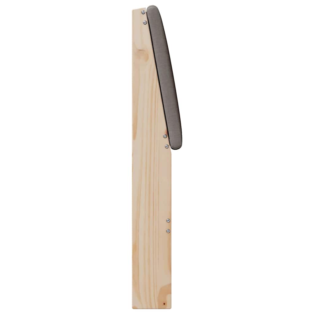 vidaXL Gepolstertes Kopfteil Taupe 80 cm Massives Kiefernholz