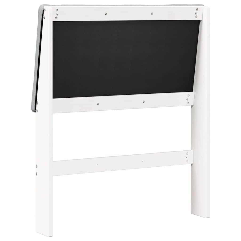 Gepolstertes Kopfteil Hellgrau 80 cm Massives Kiefernholz