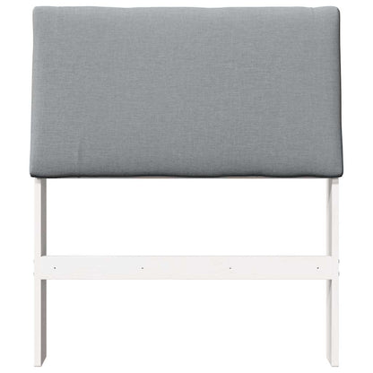 Gepolstertes Kopfteil Hellgrau 80 cm Massives Kiefernholz