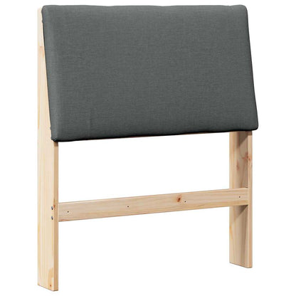 Gepolstertes Kopfteil Dunkelgrau 75 cm Massives Kiefernholz