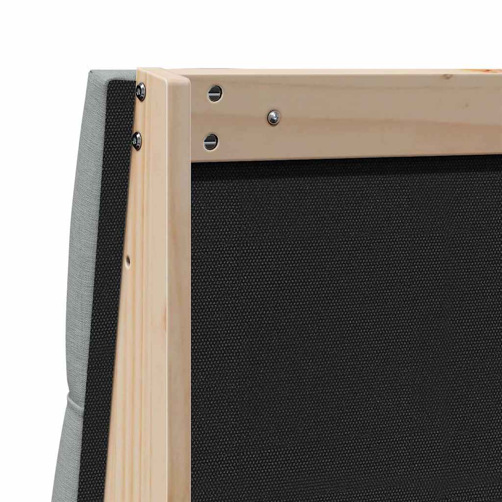 Gepolstertes Kopfteil Hellgrau 200 cm Massives Kiefernholz