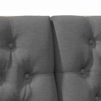 Gepolstertes Kopfteil Dunkelgrau 200 cm Massives Kiefernholz