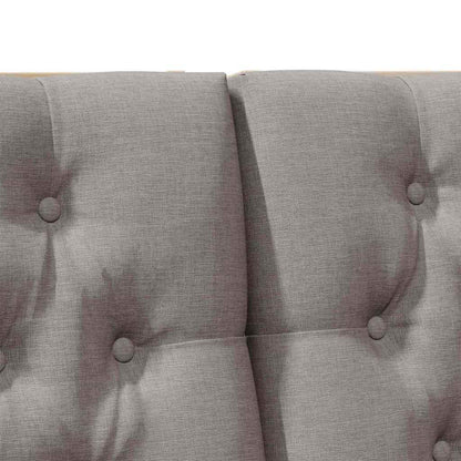 Gepolstertes Kopfteil Taupe 200 cm Massives Kiefernholz