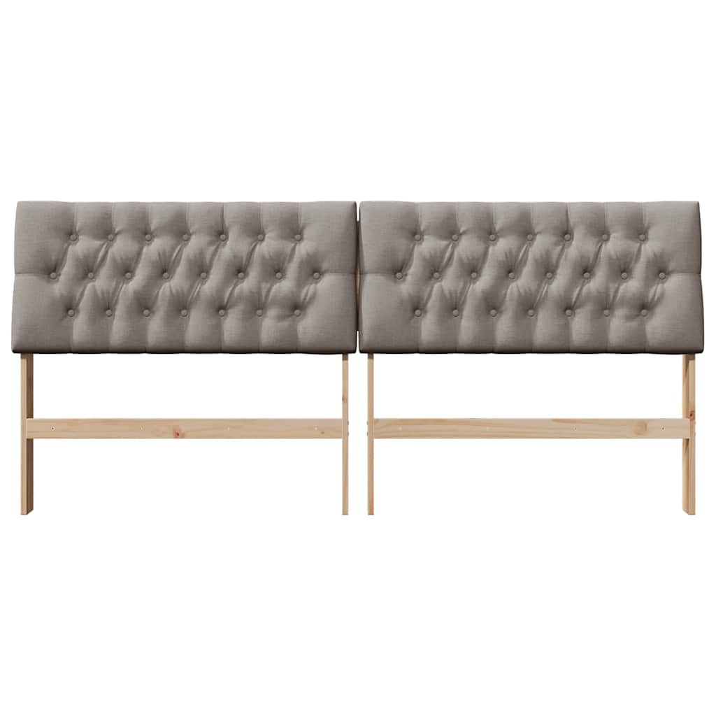 Gepolstertes Kopfteil Taupe 200 cm Massives Kiefernholz