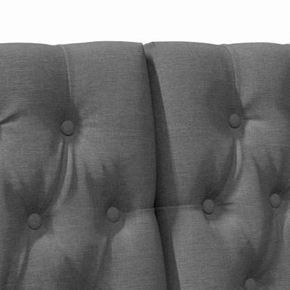 Gepolstertes Kopfteil Dunkelgrau 180 cm Massives Kiefernholz