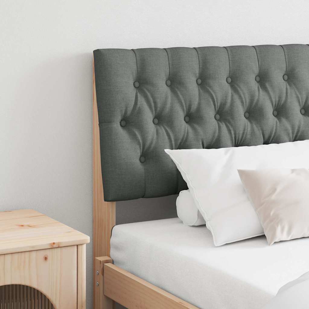 Gepolstertes Kopfteil Dunkelgrau 180 cm Massives Kiefernholz