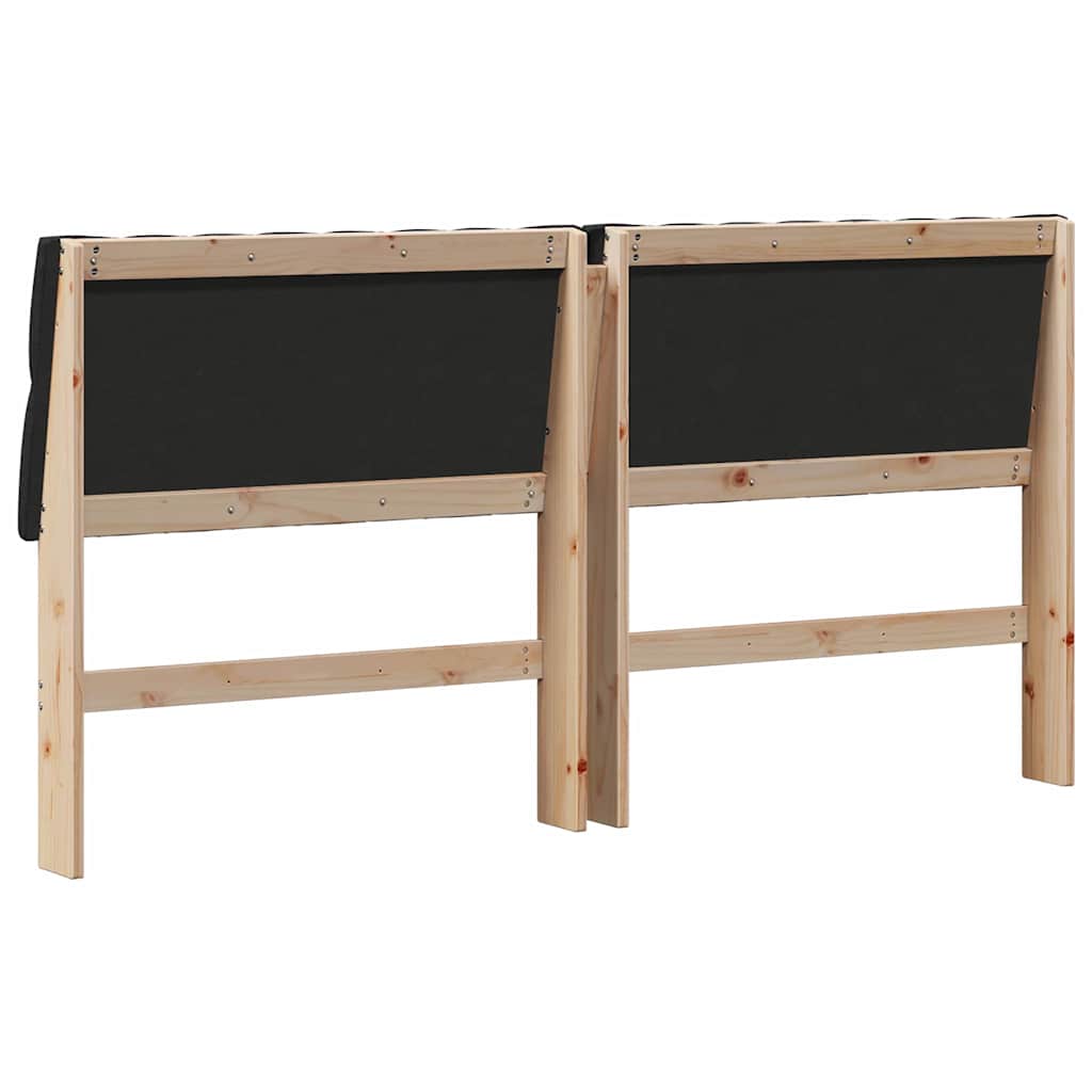 vidaXL Gepolstertes Kopfteil Schwarz 180 cm Massives Kiefernholz