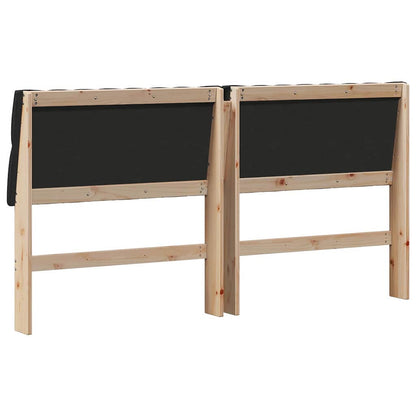 vidaXL Gepolstertes Kopfteil Schwarz 180 cm Massives Kiefernholz