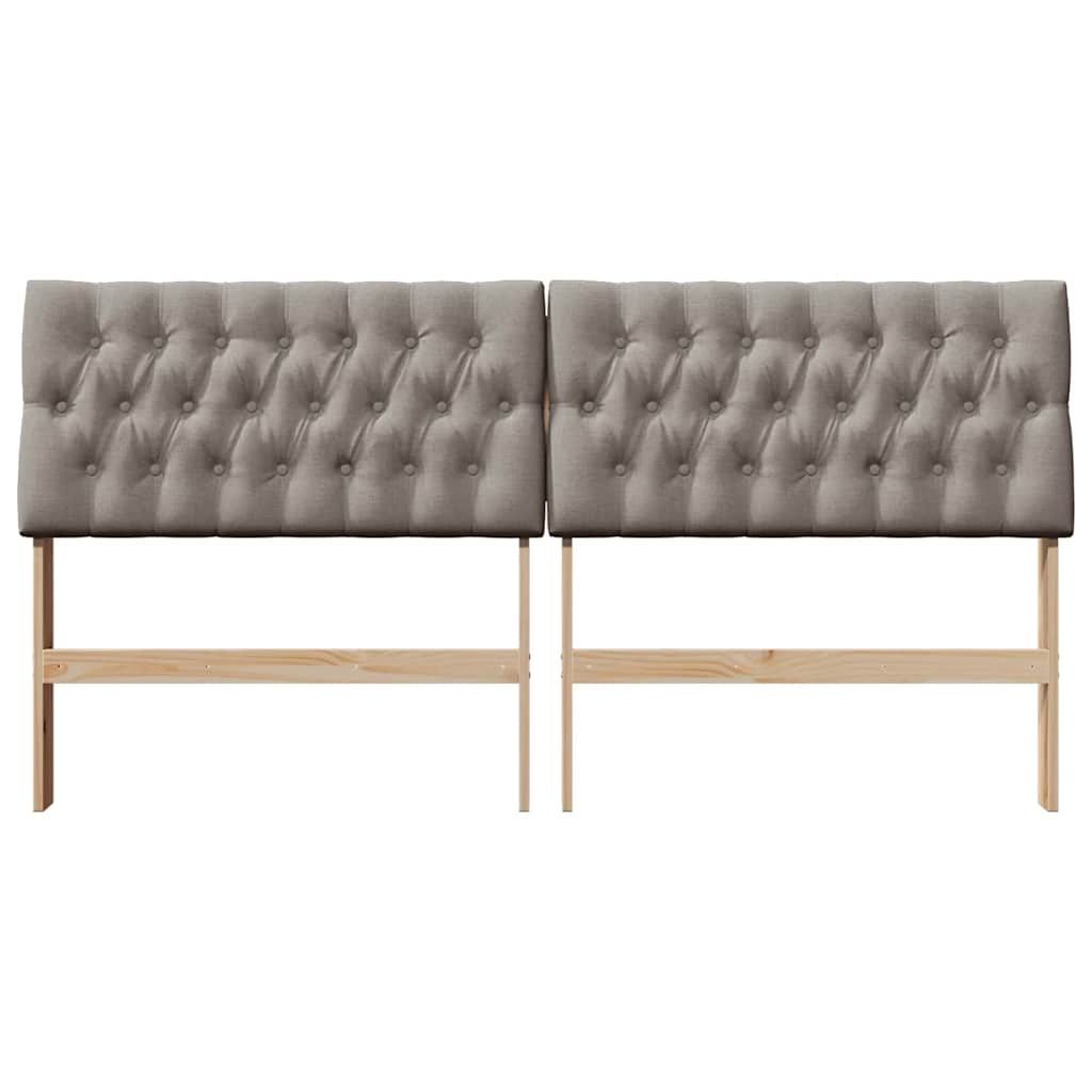vidaXL Gepolstertes Kopfteil Taupe 180 cm Massives Kiefernholz