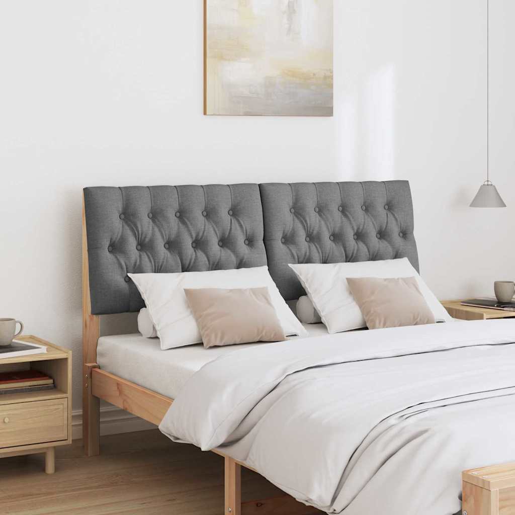vidaXL Gepolstertes Kopfteil Dunkelgrau 160 cm Massives Kiefernholz