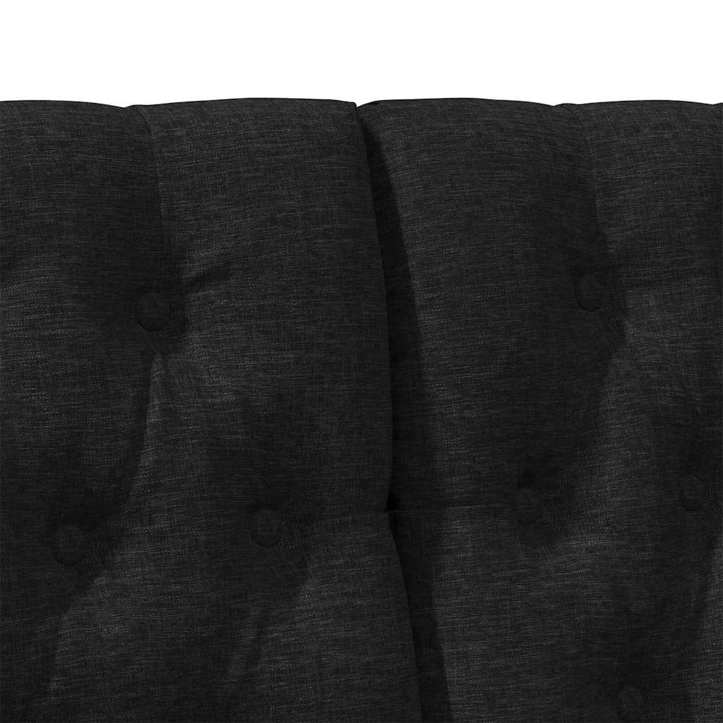 vidaXL Gepolstertes Kopfteil Schwarz 160 cm Massives Kiefernholz