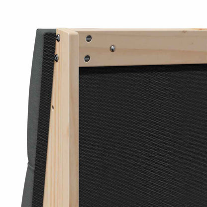 Gepolstertes Kopfteil Dunkelgrau 150 cm Massives Kiefernholz