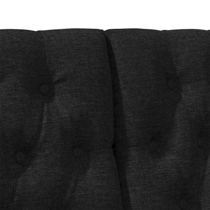 vidaXL Gepolstertes Kopfteil Schwarz 150 cm Massives Kiefernholz