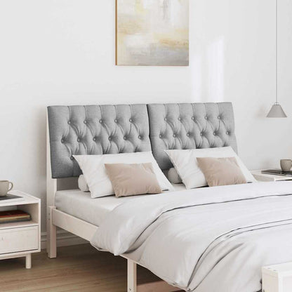 Gepolstertes Kopfteil Hellgrau 150 cm Massives Kiefernholz