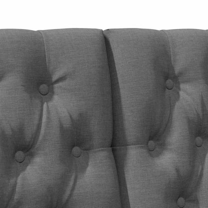 Gepolstertes Kopfteil Dunkelgrau 140 cm Massives Kiefernholz