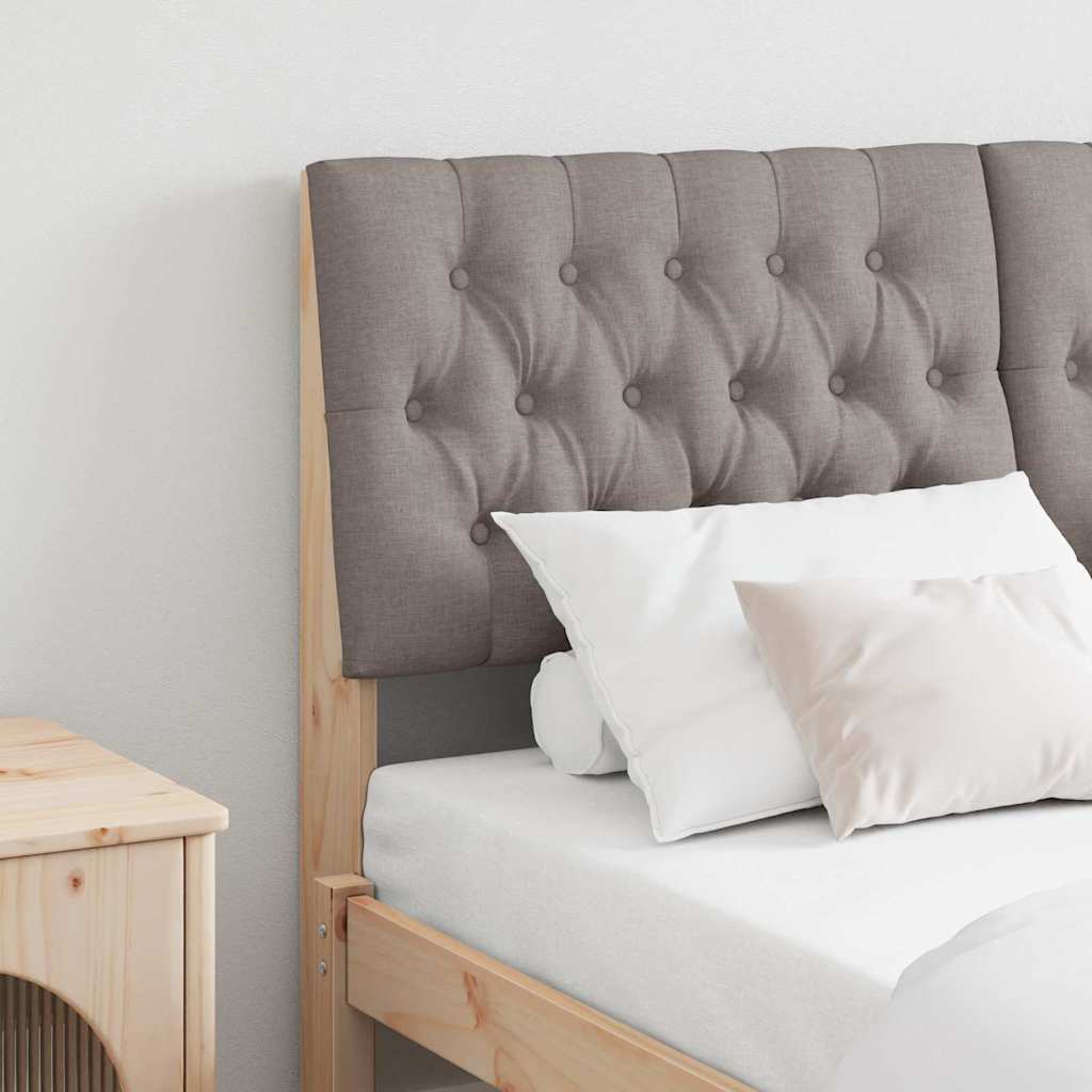 vidaXL Gepolstertes Kopfteil Taupe 140 cm Massives Kiefernholz