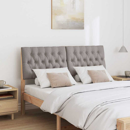 vidaXL Gepolstertes Kopfteil Taupe 140 cm Massives Kiefernholz