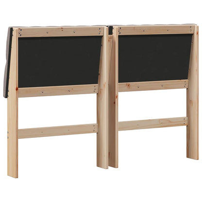 vidaXL Gepolstertes Kopfteil Taupe 140 cm Massives Kiefernholz