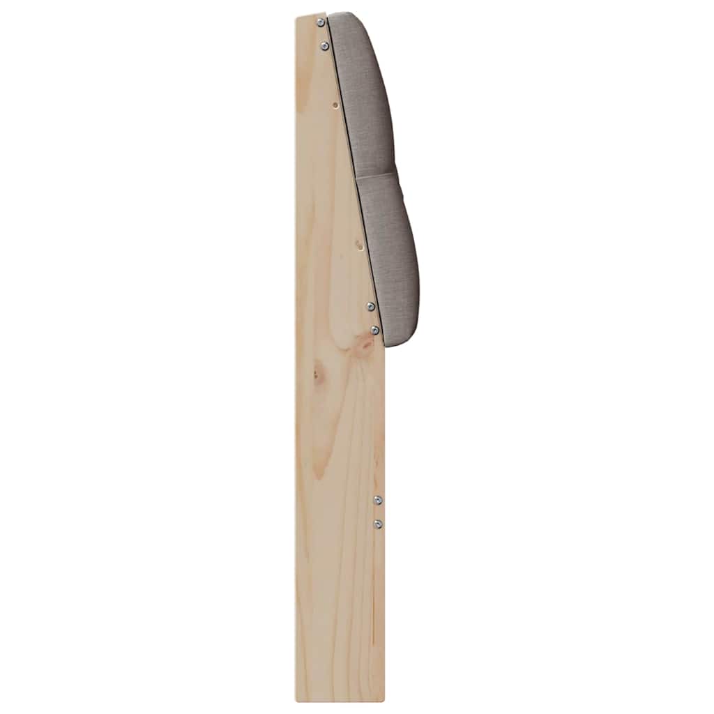 vidaXL Gepolstertes Kopfteil Taupe 140 cm Massives Kiefernholz
