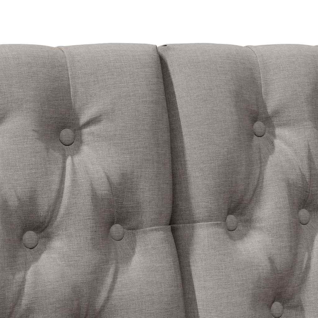 vidaXL Gepolstertes Kopfteil Taupe 135 cm Massives Kiefernholz
