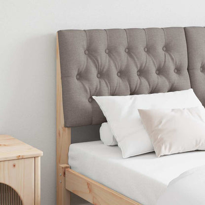 vidaXL Gepolstertes Kopfteil Taupe 135 cm Massives Kiefernholz
