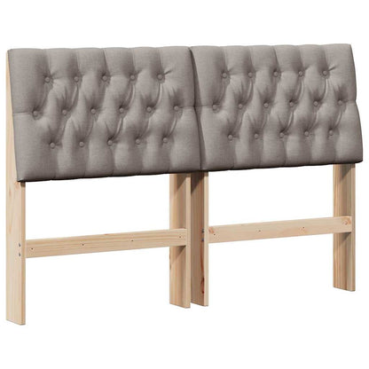vidaXL Gepolstertes Kopfteil Taupe 135 cm Massives Kiefernholz