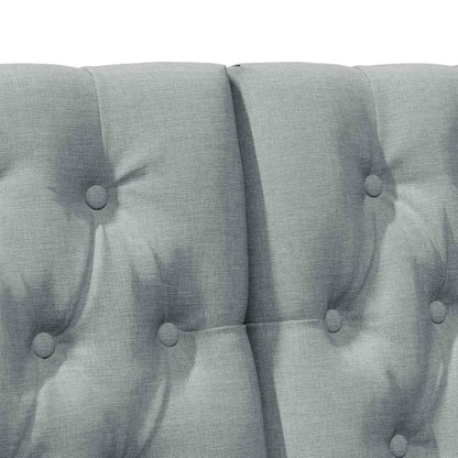 Gepolstertes Kopfteil Hellgrau 135 cm Massives Kiefernholz