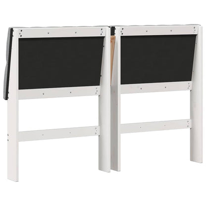 Gepolstertes Kopfteil Hellgrau 135 cm Massives Kiefernholz