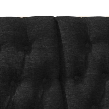 vidaXL Gepolstertes Kopfteil Schwarz 120 cm Massives Kiefernholz