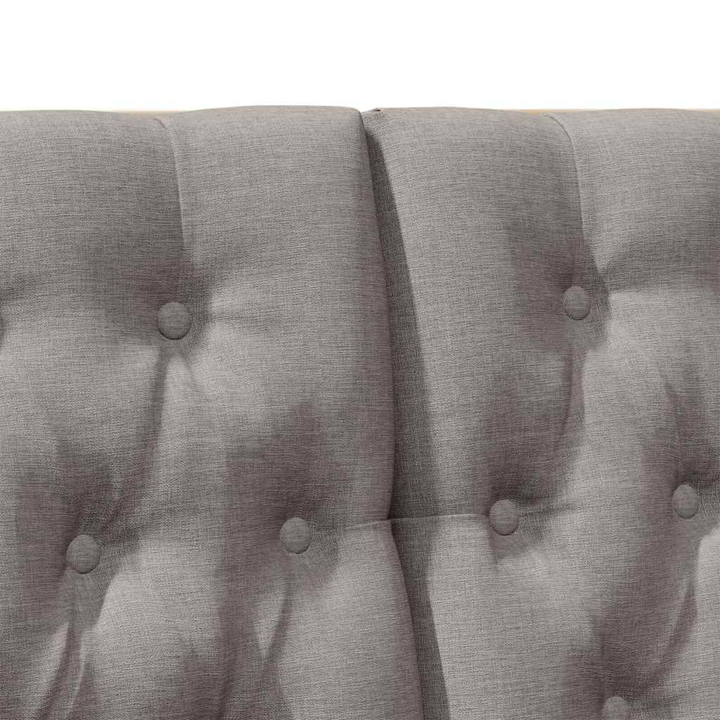 vidaXL Gepolstertes Kopfteil Taupe 120 cm Massives Kiefernholz