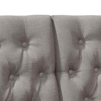 vidaXL Gepolstertes Kopfteil Taupe 120 cm Massives Kiefernholz