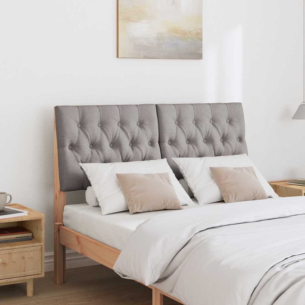 vidaXL Gepolstertes Kopfteil Taupe 120 cm Massives Kiefernholz