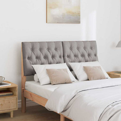 vidaXL Gepolstertes Kopfteil Taupe 120 cm Massives Kiefernholz