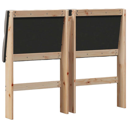 vidaXL Gepolstertes Kopfteil Taupe 120 cm Massives Kiefernholz