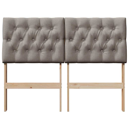 vidaXL Gepolstertes Kopfteil Taupe 120 cm Massives Kiefernholz