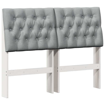 vidaXL Tête de lit rembourrée Gris clair 120 cm Bois de pin massif