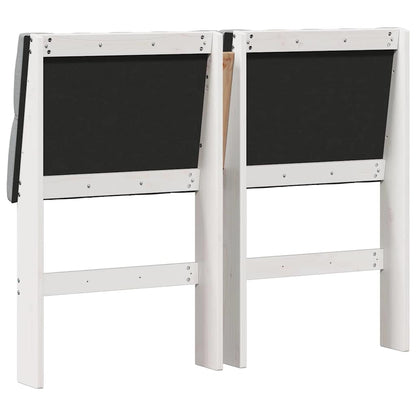 Gepolstertes Kopfteil Hellgrau 120 cm Massives Kiefernholz