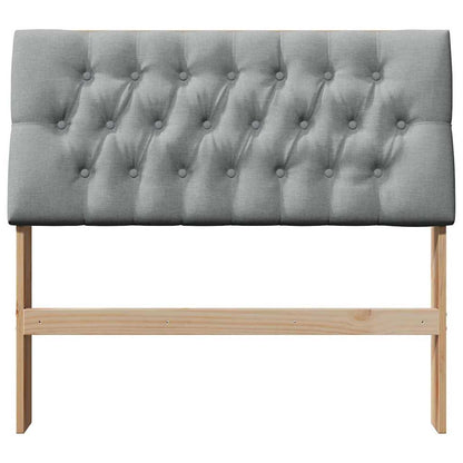 Gepolstertes Kopfteil Hellgrau 100 cm Massives Kiefernholz