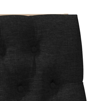 vidaXL Gepolstertes Kopfteil Schwarz 100 cm Massives Kiefernholz