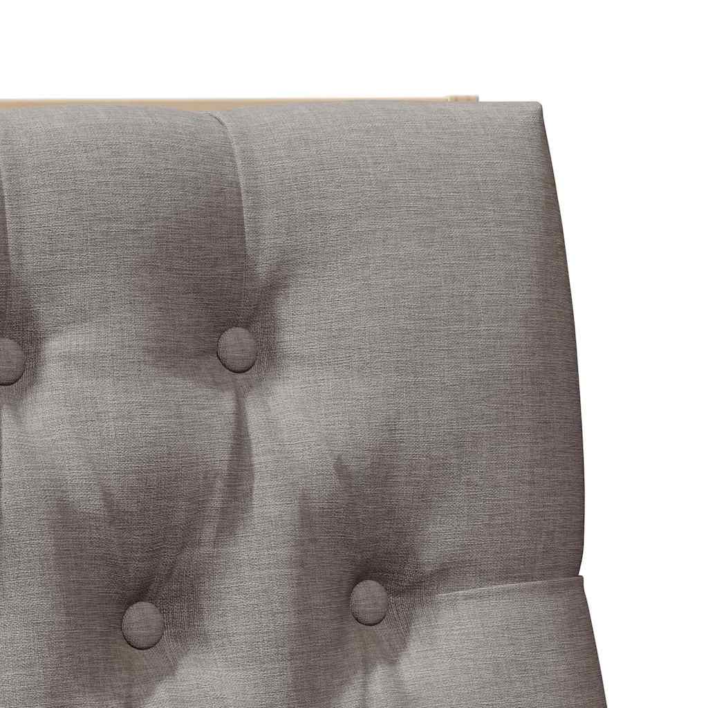 vidaXL Gepolstertes Kopfteil Taupe 100 cm Massives Kiefernholz