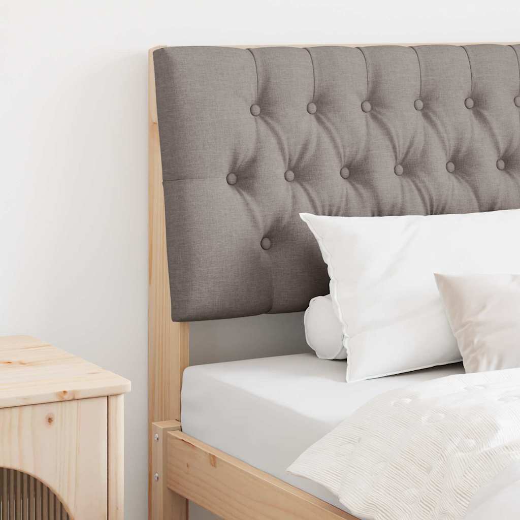 vidaXL Gepolstertes Kopfteil Taupe 100 cm Massives Kiefernholz