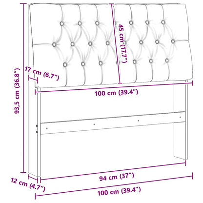 vidaXL Gepolstertes Kopfteil Taupe 100 cm Massives Kiefernholz