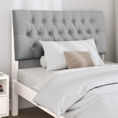 Gepolstertes Kopfteil Hellgrau 100 cm Massives Kiefernholz