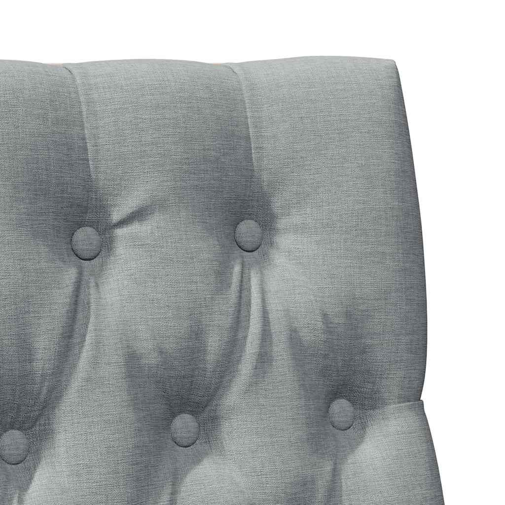 Gepolstertes Kopfteil Hellgrau 90 cm Massives Kiefernholz