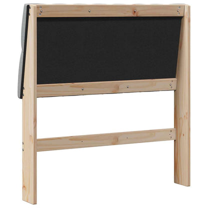 Gepolstertes Kopfteil Hellgrau 90 cm Massives Kiefernholz